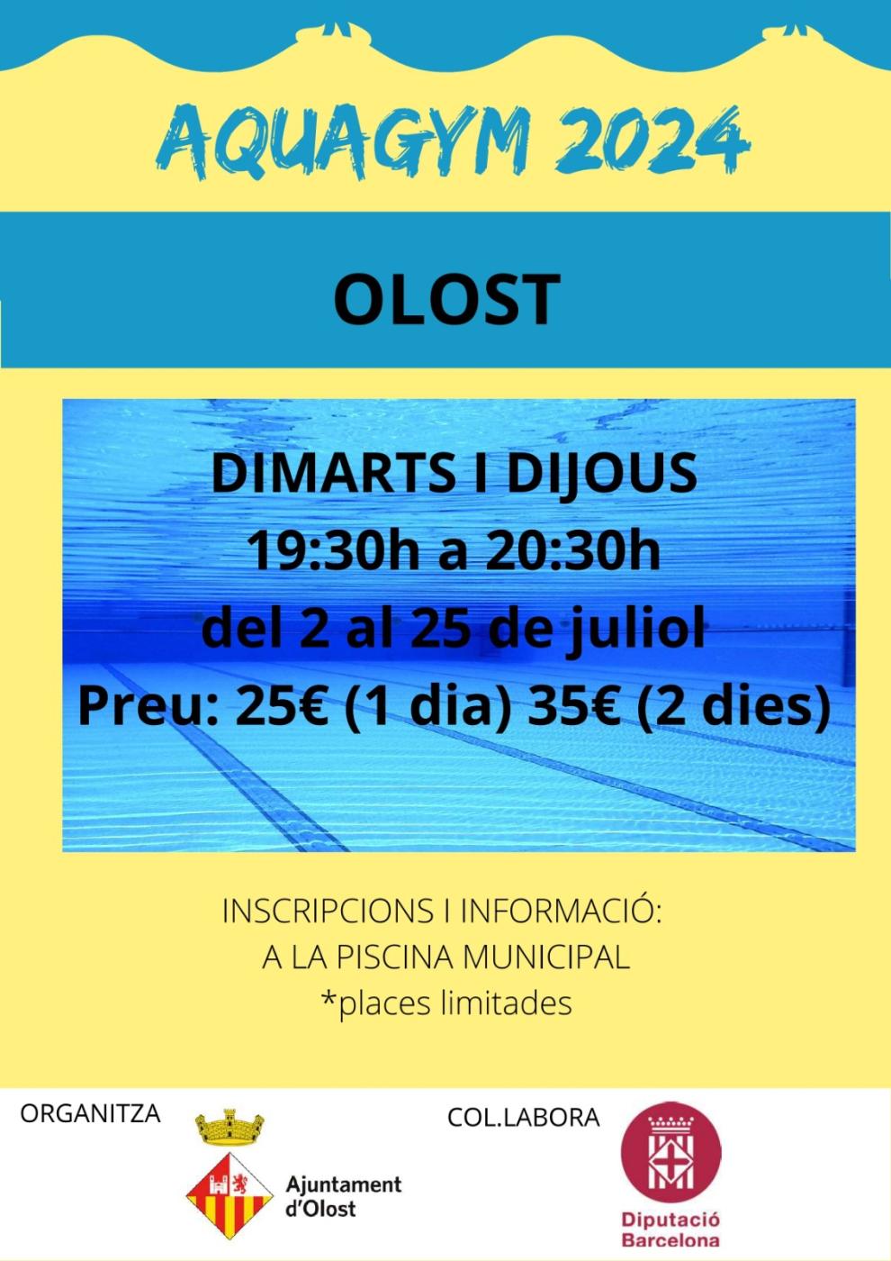 AQUAGYM 2024: Inscripcions obertes fins el 26 de juny